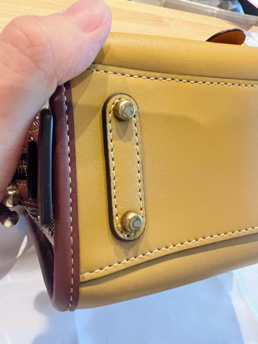 RARE Coach Coachies Rogue 17 In Signature Textile Jacquard With Winkie EUC - Picture 5 of 16